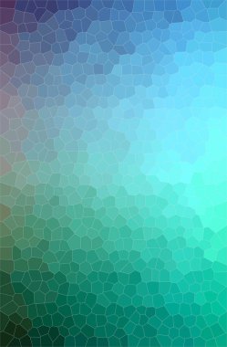 Yeşil ve mavi küçük altıgen dikey arka plan dijital gösterimi.