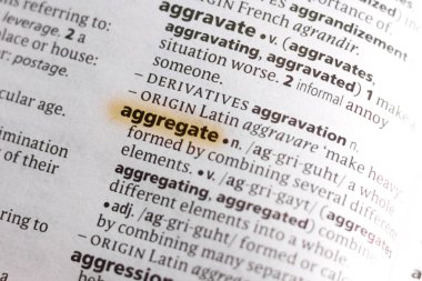 Kelime veya marker ile vurgulanan Sözlükteki toplamak ifade.