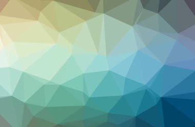 Soyut düşük poli mavi yatay arkaplan çizimi