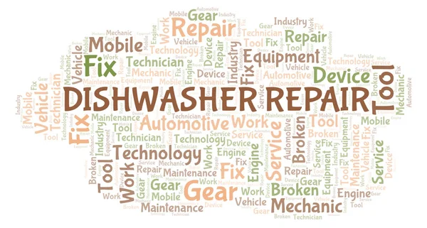 Dishwasher Repair word cloud. Wordcloud made with text only.