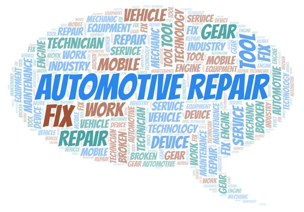Automotive Repair Word Cloud Wordcloud Gjorda Med Endast Text — Stockfoto