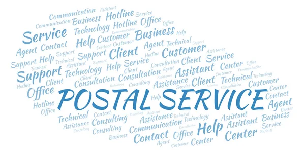 Postal Service Word Cloud Wordcloud Made Text Only — Stock Photo, Image