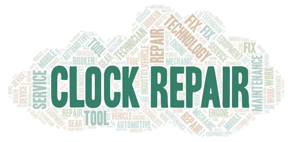 Clock Repair word cloud. Wordcloud made with text only.