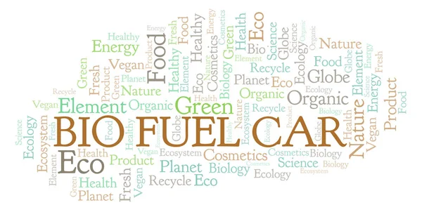 Bio Fuel Bil Word Cloud Wordcloud Gjorda Med Endast Text — Stockfoto