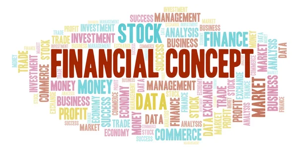 Financial Concept Word Cloud Wordcloud Made Text Only — Stock Photo, Image