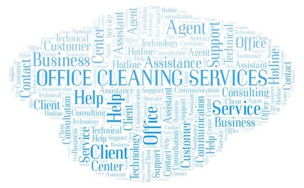 Office Cleaning Services Word Cloud Wordcloud Made Text Only — Stock Photo, Image