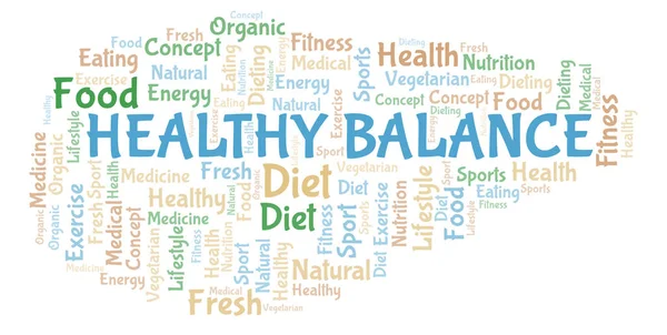 Healthy Balance Word Cloud Wordcloud Made Text Only — Stock Photo, Image