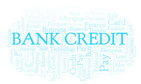 Wortwolke Bankkredite Wordcloud Nur Mit Text Erstellt — Stockfoto