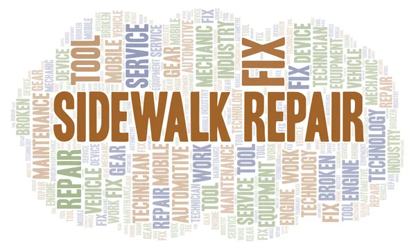 Sidewalk Repair word cloud. Wordcloud made with text only.