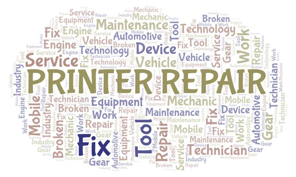 Printer Repair word cloud. Wordcloud made with text only.