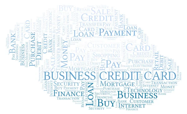 Business Credit Card Word Cloud Wordcloud Made Text Only — Stock Photo, Image
