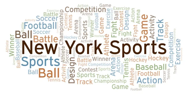 New York Sports word cloud. Made with text only.