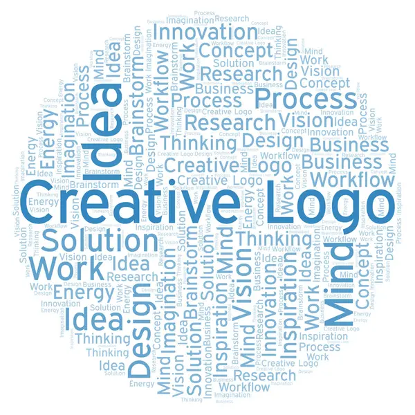 Nuage Mots Creative Logo Fait Avec Texte Seulement — Photo