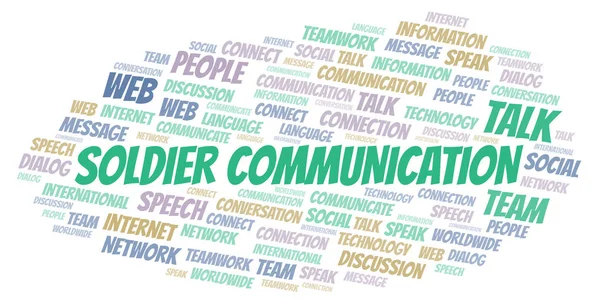 Soldier Communication Word Cloud Wordcloud Made Text Only — Stock Photo, Image