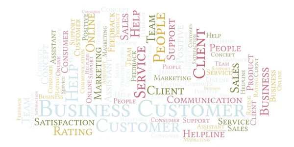 Business Customer word cloud. Made with text only.