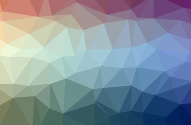 Soyut düşük poli mavi yatay arkaplan çizimi