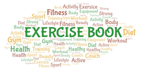 Exercise Book Word Cloud Wordcloud Made Text Only — Stock Photo, Image