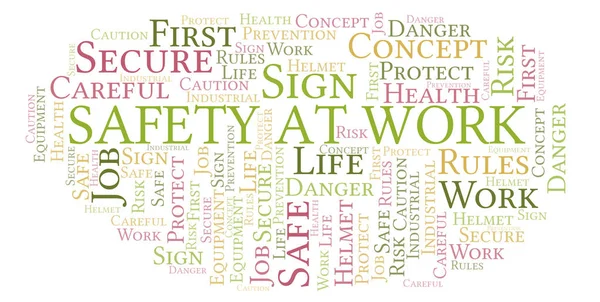 Safety At Work word cloud. Word cloud made with text only.