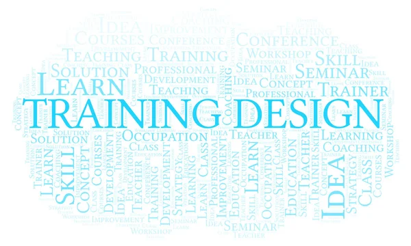 Training Design Word Cloud Wordcloud Nur Mit Text Erstellt — Stockfoto
