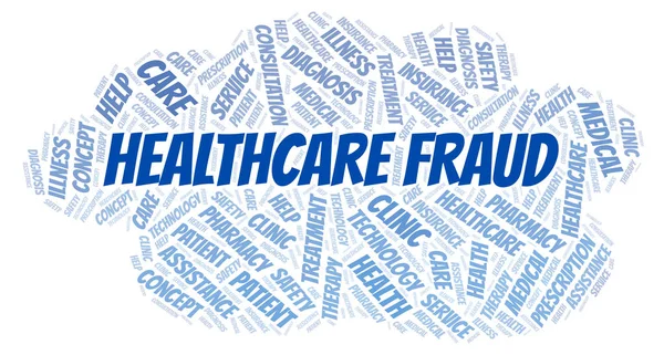 Healthcare Fraud Word Cloud Wordcloud Made Text Only — Stock Photo, Image