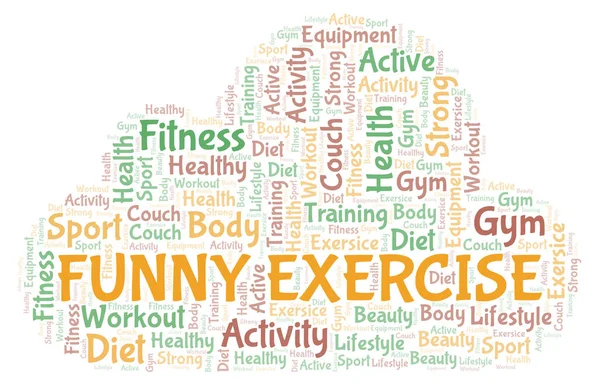 Funny Exercise word cloud. Wordcloud made with text only.