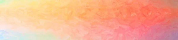 Illustration of orange, green and blue wax crayon banner background digitally generated.