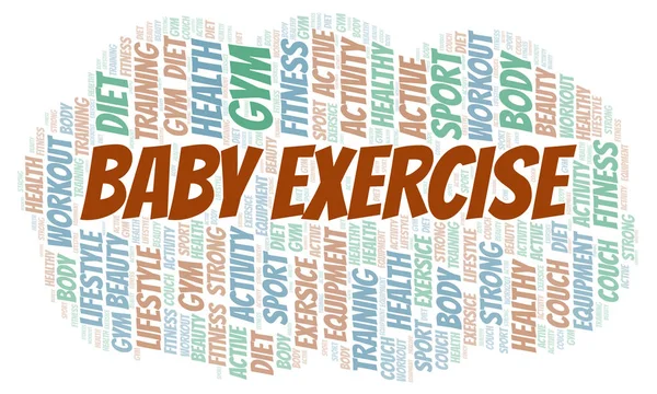 Baby Motion Word Cloud Wordcloud Gjorda Med Endast Text — Stockfoto