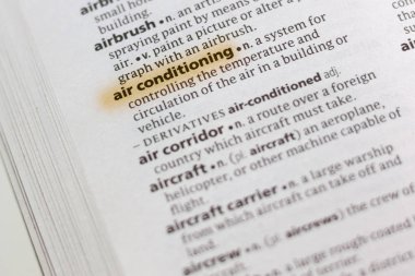 Sözcük veya tümceciğin marker ile vurgulanan bir sözlük Klima.