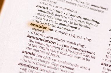 Sözcük veya tümceciğin marker ile vurgulanan bir sözlük halkalı.