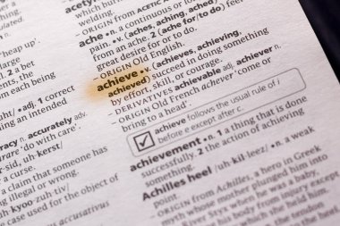 Sözcük veya tümceciğin marker ile vurgulanan bir sözlük elde.