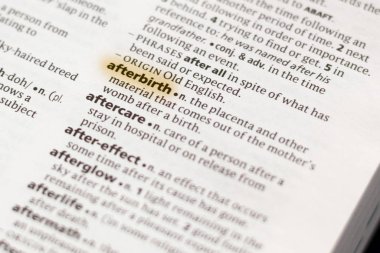 Sözcük veya tümceciğin meşime marker ile vurgulanan bir sözlük.