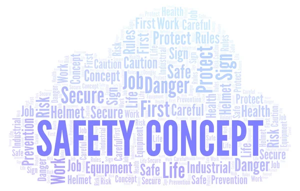 Safety Concept Word Cloud Word Cloud Realizat Numai Text — Fotografie, imagine de stoc