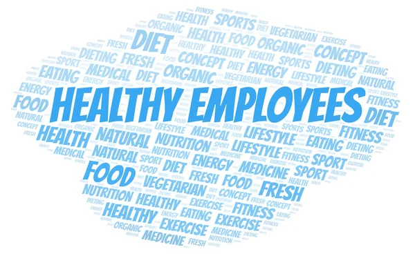 Healthy Employees Word Cloud Wordcloud Made Text Only — Stock Photo, Image