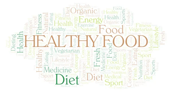 Gesunde Ernährung Wortwolke Wordcloud Nur Mit Text Erstellt — Stockfoto