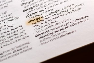 Sözcük veya tümceciğin Anti marker ile vurgulanan bir sözlük.