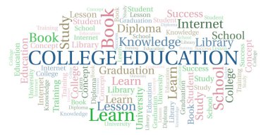 Üniversite eğitim kelime bulutu, yalnızca metin ile yapılan wordcloud.