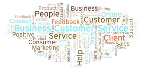 Business Customer Service Nuvem Palavras Feito Apenas Com Texto — Fotografia de Stock