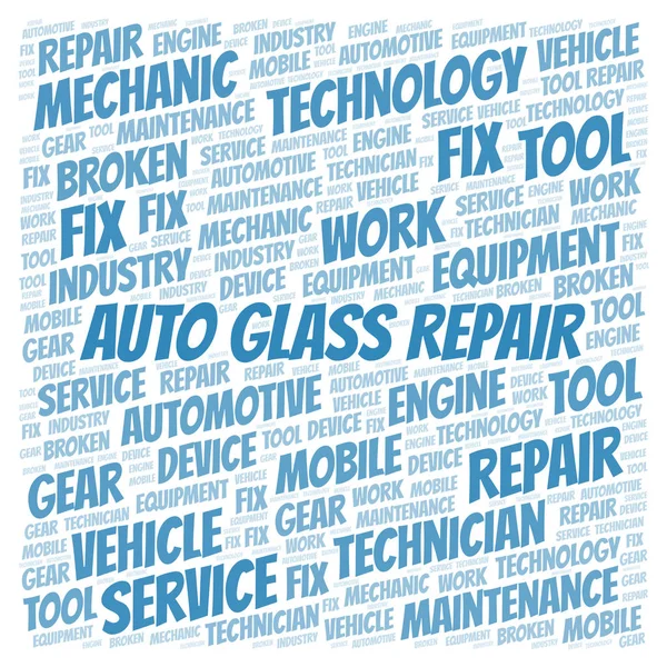 Auto Glass Repair word cloud. Wordcloud made with text only.