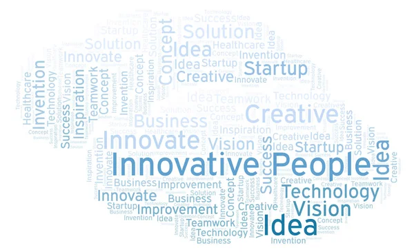 Innovative People Nuvem Palavras Feita Apenas Com Texto — Fotografia de Stock