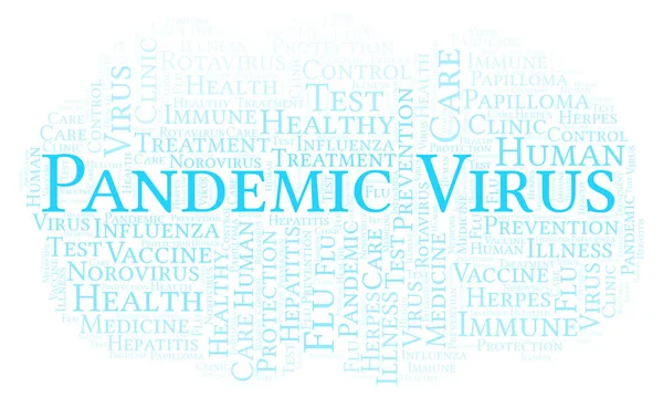 Pandemi Virus Word Cloud Gjorda Med Endast Text — Stockfoto