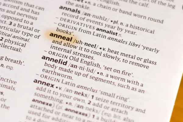 Word Phrase Anneal Dictionary Highlighted Marker — Stock Photo, Image