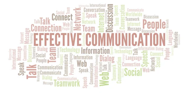 Effectieve Communicatie Word Cloud Wordcloud Gemaakt Met Alleen Tekst — Stockfoto