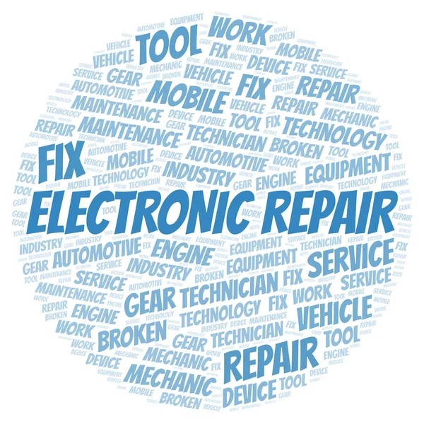 Elektronische Reparatie Word Cloud Wordcloud Gemaakt Met Alleen Tekst — Stockfoto