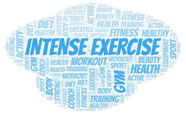 Intense Exercise Word Cloud Wordcloud Made Text Only — Stock Photo, Image