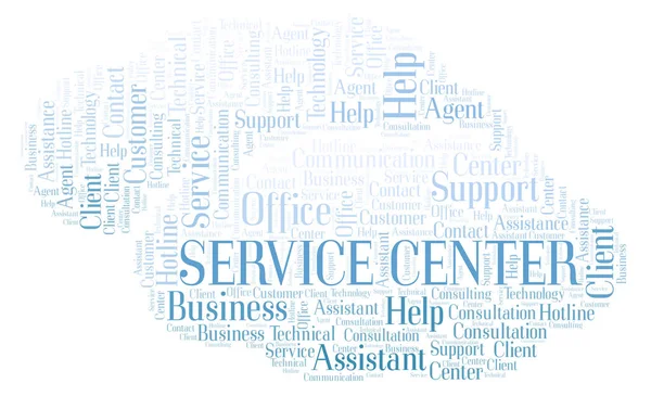 Service Center Word Cloud Wordcloud Gjorda Med Endast Text — Stockfoto