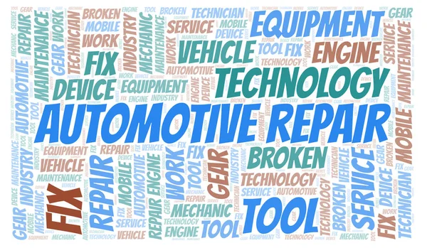 Automotive Repair Slovo Mrak Wordcloud Pouze Text — Stock fotografie