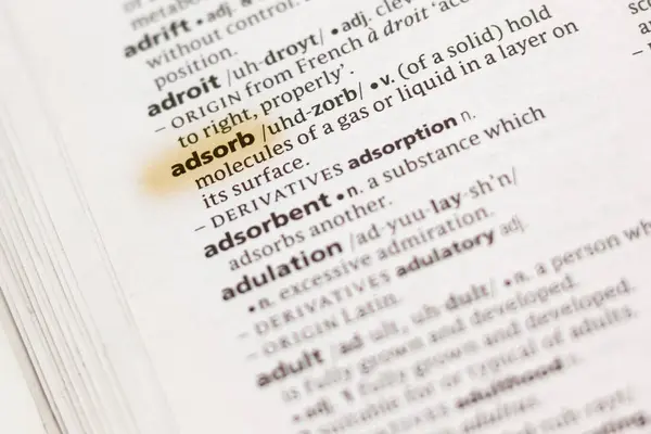 Word Phrase Adsorb Dictionary Highlighted Marker — Stock Photo, Image