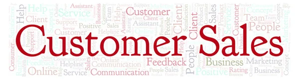 Customer Sales word cloud. Made with text only.