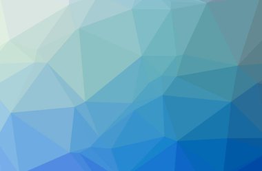 Soyut düşük poli mavi yatay arkaplan çizimi