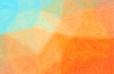 Dijital turuncu ve mavi mum mum boya boya arka plan, çizimi